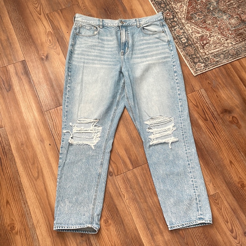American Eagle Distressed Mom Jeans